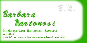 barbara martonosi business card